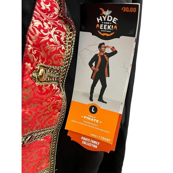 NWT Hide and‎ Eek Boutique Adult Pirate Jacket Large - Picture 1 of 7